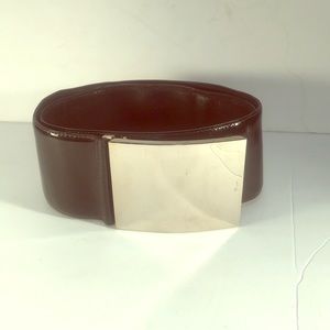 SALVATORE FERRAGAMO PATENT LEATHER WAIST BELT,